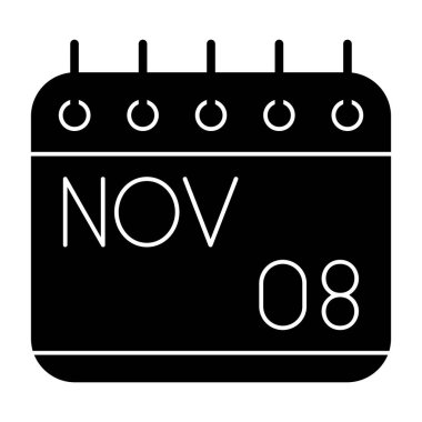 7 Kasım takvimi ile illüstrasyon.