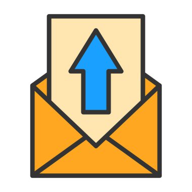 posta simgesi. Web için posta vektör simgelerinin özet çizimi