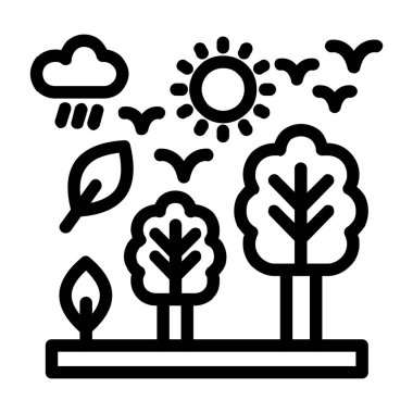 Doğa bitkisi simgesi, özet biçimi