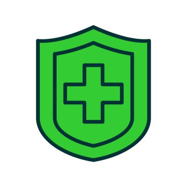 Kişisel ve ticari kullanım için kalkan vektör simgesi simgesi vektör çizimi..