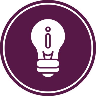 Ampul vektör simgesi. Basit vektör illüstrasyonu. menekşe arkaplan içerisindeki düz simge