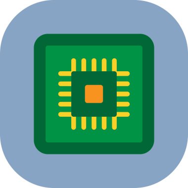 çip simgesi, vektör illüstrasyonu