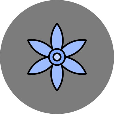 Çiçek. Web simgesi basit illüstrasyon