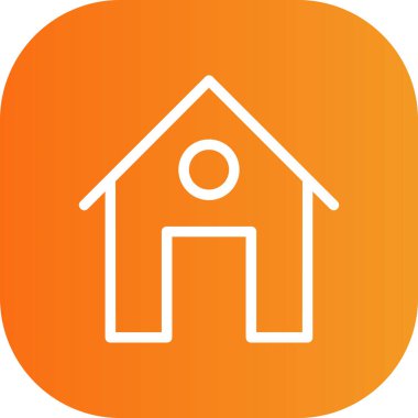 Bir ev simgesinin vektör illüstrasyonu