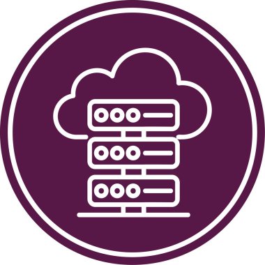 Bulut hesaplama simgesi vektör illüstrasyonu