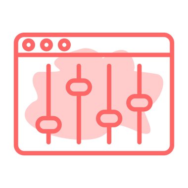 Modern mutfak ikonunun vektör çizimi