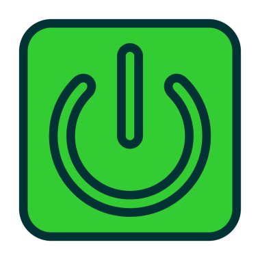 güç işareti simgesi, vektör çizim