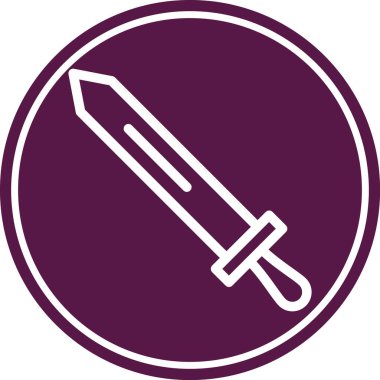 Kılıç. Web simgesi basit illüstrasyon