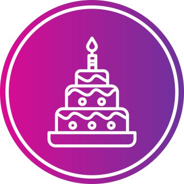 Vektör Doğum günü pastası Ico