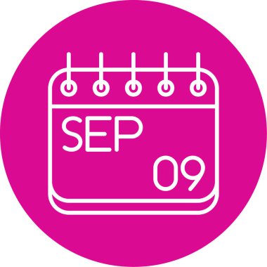 Takvim simgesinin vektör illüstrasyonu