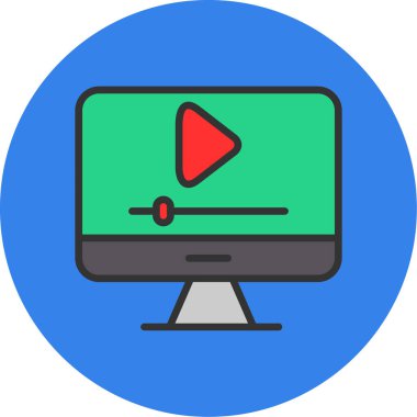 video simgesi vektör illüstrasyonu