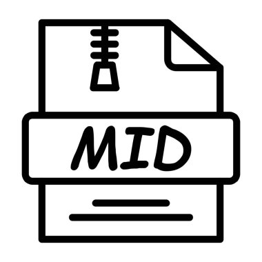 dosya biçimi simgesi, vektör illüstrasyonu