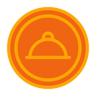 yiyecek düz vektör simgesi