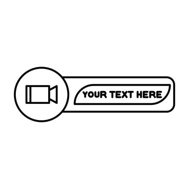 Metin kutusu simgesi vektör olarak. logotype - doodle