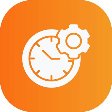 zaman yönetimi simgesi, vektör illüstrasyonu