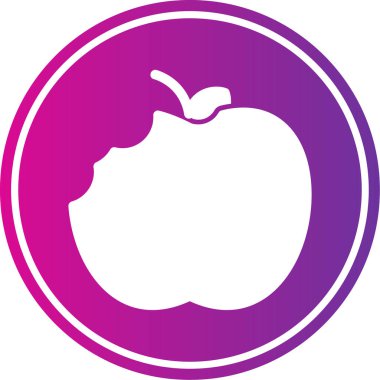 elma ikonu vektör illüstrasyonu