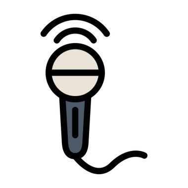 mikrofon simgesi vektör illüstrasyonu