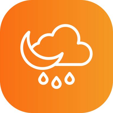 Web ve mobil adresiniz için yağmur vektörü simgesi simgesi vektör çizimi..