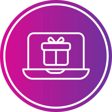 Hediye kutusu. Basit illüstrasyon