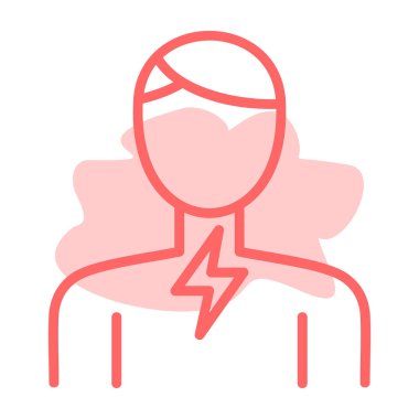 Vücudu kırık bir adam, vektör çizimi.