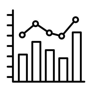 Çubuk grafik web simgesi, vektör illüstrasyonu