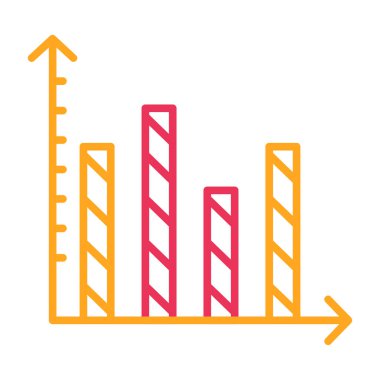 bar grafik ikonu vektörü. Çizelge sembolü. renk izole konum