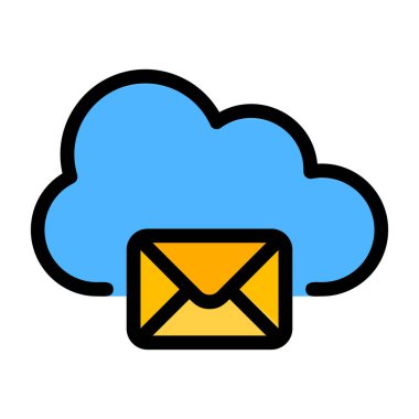 e-posta vektörü düz renk simgesi