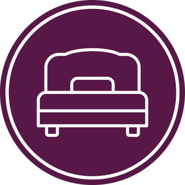 yatak ikonu vektör illüstrasyonu