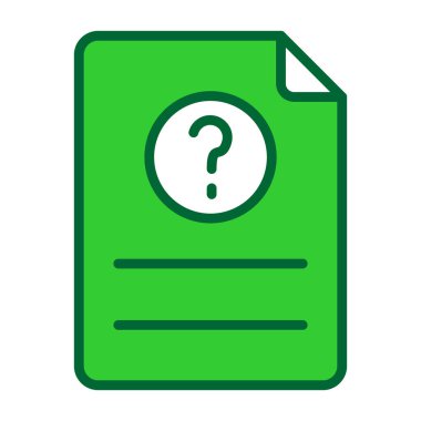 soru vektör renk çizgisi simgesi