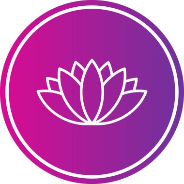 Lotus ikonu vektör illüstrasyonu