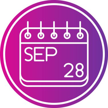 Takvim simgesi, vektör çizimi