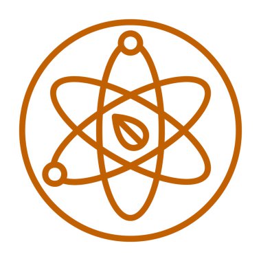 izole edilmiş atom simgesi, bilim konsept vektörü