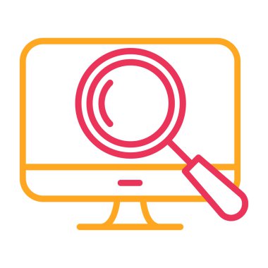 Büyütme cam simgesi vektör illüstrasyonu