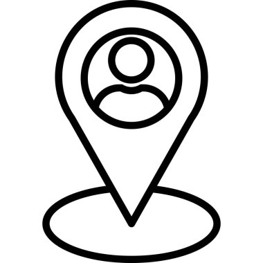 konum simgesi. beyaz arkaplanda izole edilmiş web tasarımı için konum haritası vektör simgesi