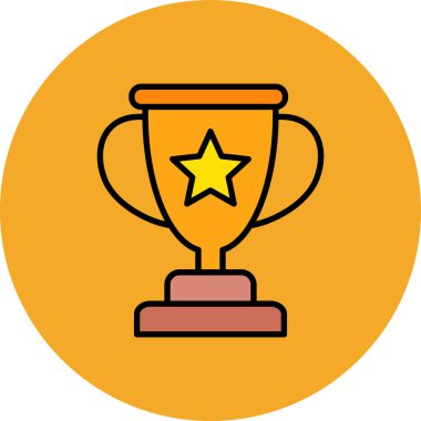 Kupa. Web simgesi basit illüstrasyon