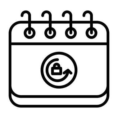 Takvim simgesi vektör illüstrasyonu