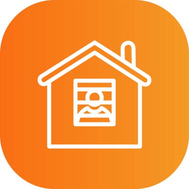 Bir ev simgesinin vektör illüstrasyonu