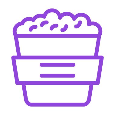 Patlamış mısır. Web simgesi basit tasarım