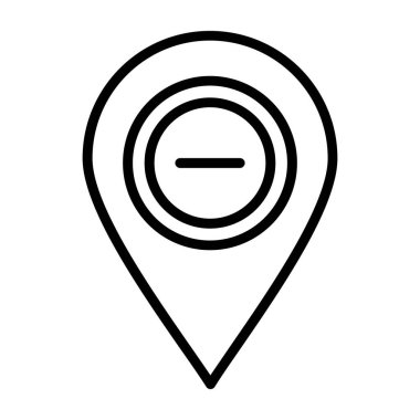 konum simgesi vektörü. konum çizgisi çizimi