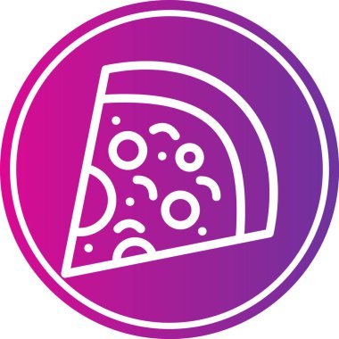 pizza. Web simgesi basit illüstrasyon