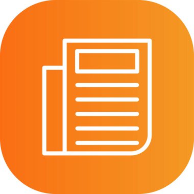 Kağıt simgesinin vektör illüstrasyonu