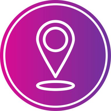 eşsiz konum pin vektör simgesi