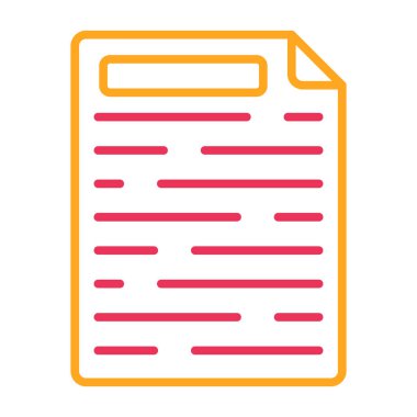 Belge. Web simgesi basit illüstrasyon