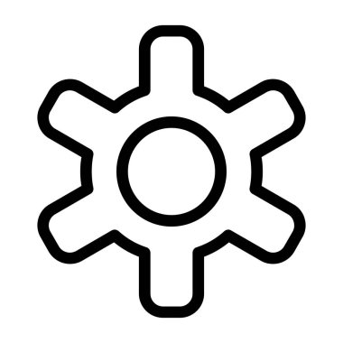 dişli vektör ince çizgi simgesi