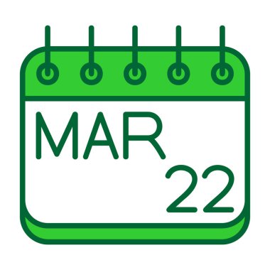 Tarihli takvim, vektör simgesi