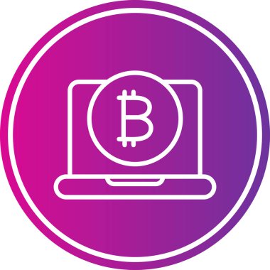 Modern b 'nin vektör illüstrasyonu simgesinden yoksun bitcoin