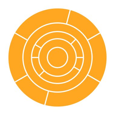 Dairesel grafik simgesi, vektör illüstrasyonu