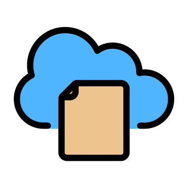 Bulut depolama vektörü çizimi