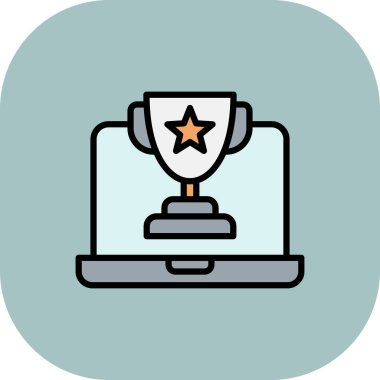 kupa düz simgesi, vektör, illüstrasyon