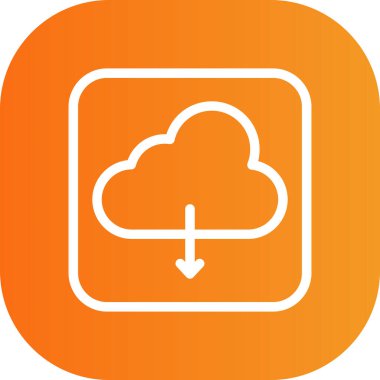 Bulut simgesi soyut arkaplan grubunda izole edildi